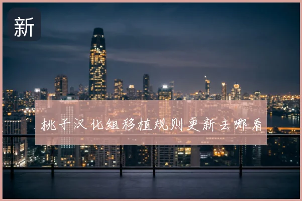 桃子汉化组移植规则更新去哪看